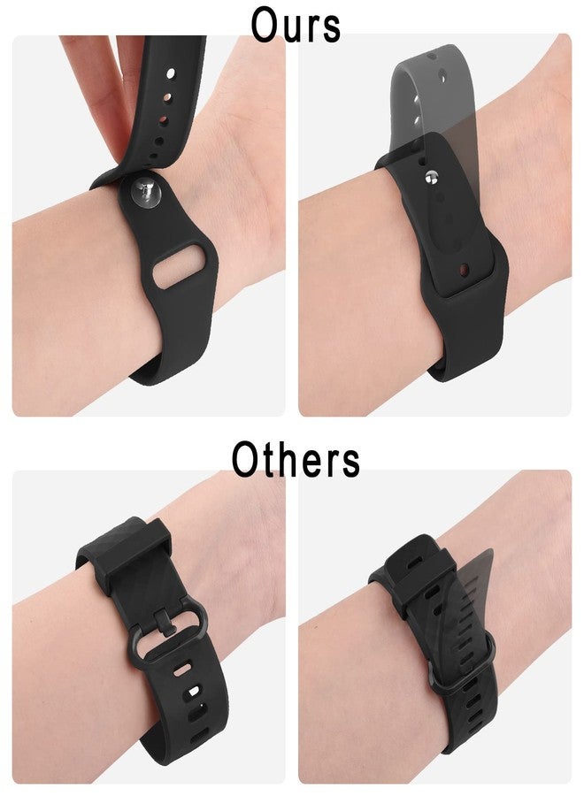 Meliya Bands Compatible with Samsung Galaxy Watch Active 2, 20mm Soft Silicone Sport Replacement Strap for Galaxy Watch Active 2 Women Men (Black) - Image 5